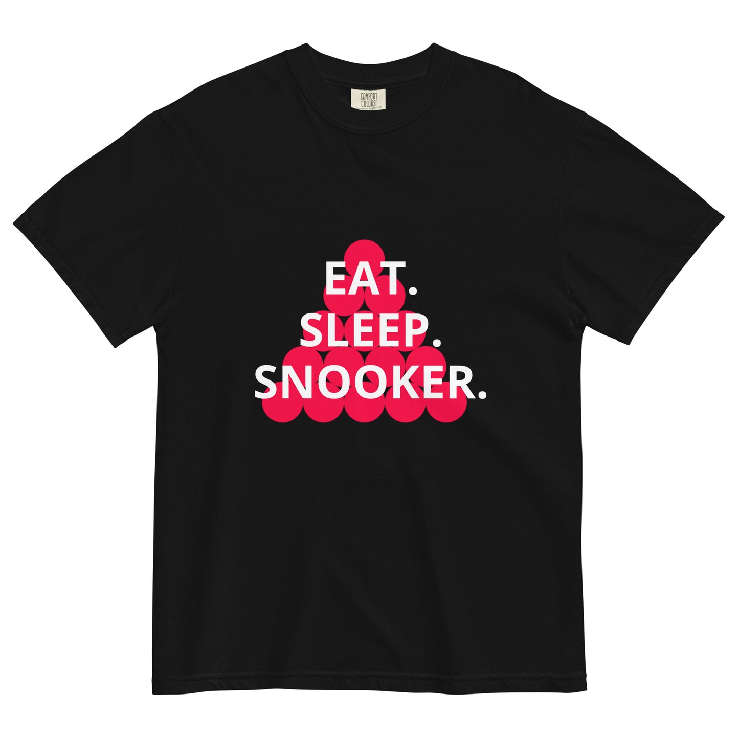 Eat. Sleep. Snooker. Unisex garment-dyed heavyweight t-shirt