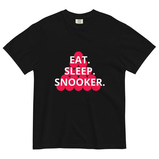 Eat. Sleep. Snooker. Unisex garment-dyed heavyweight t-shirt