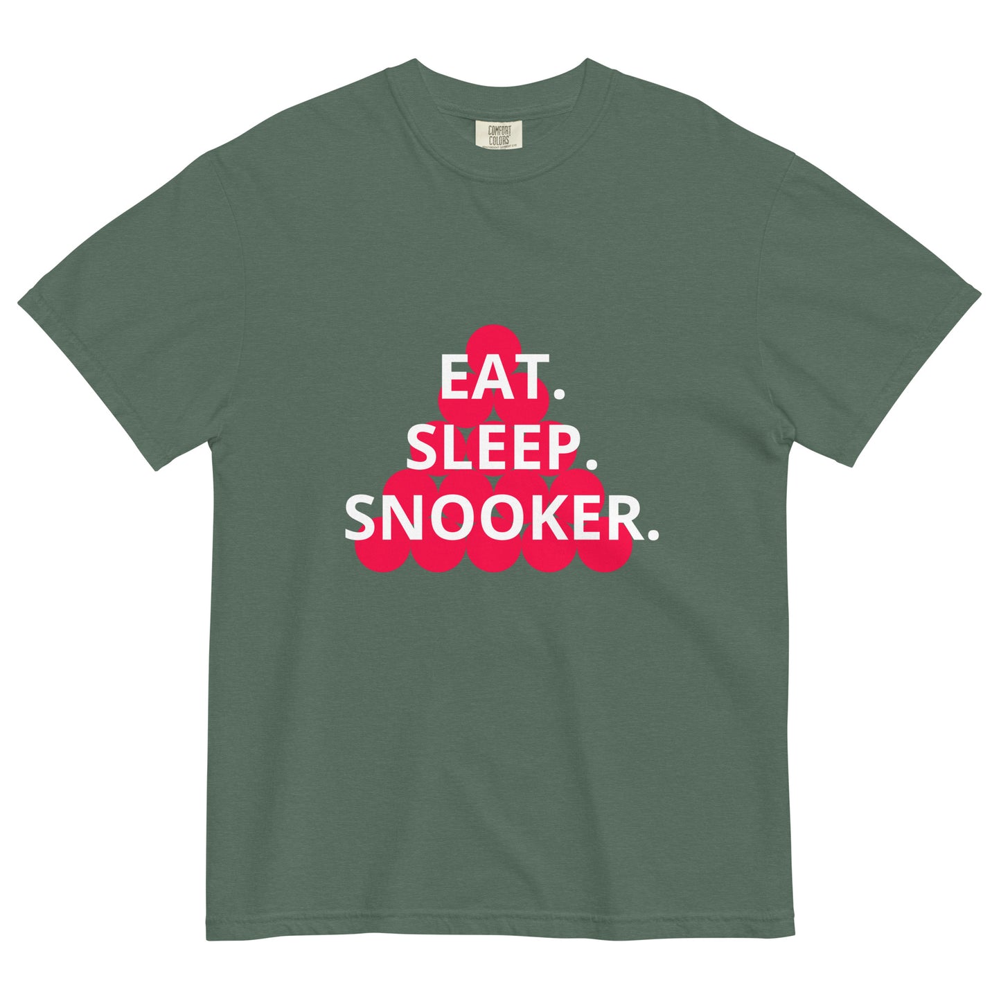 Eat. Sleep. Snooker. Unisex garment-dyed heavyweight t-shirt