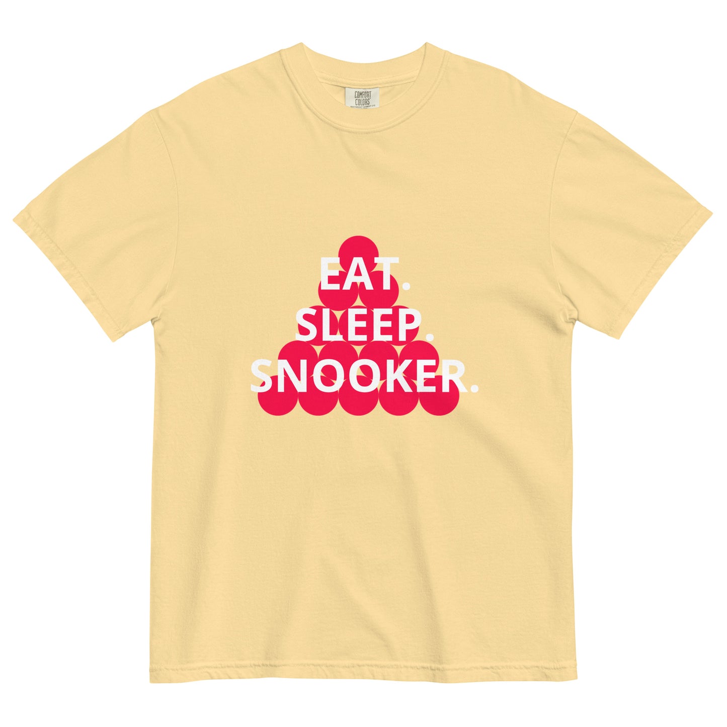 Eat. Sleep. Snooker. Unisex garment-dyed heavyweight t-shirt