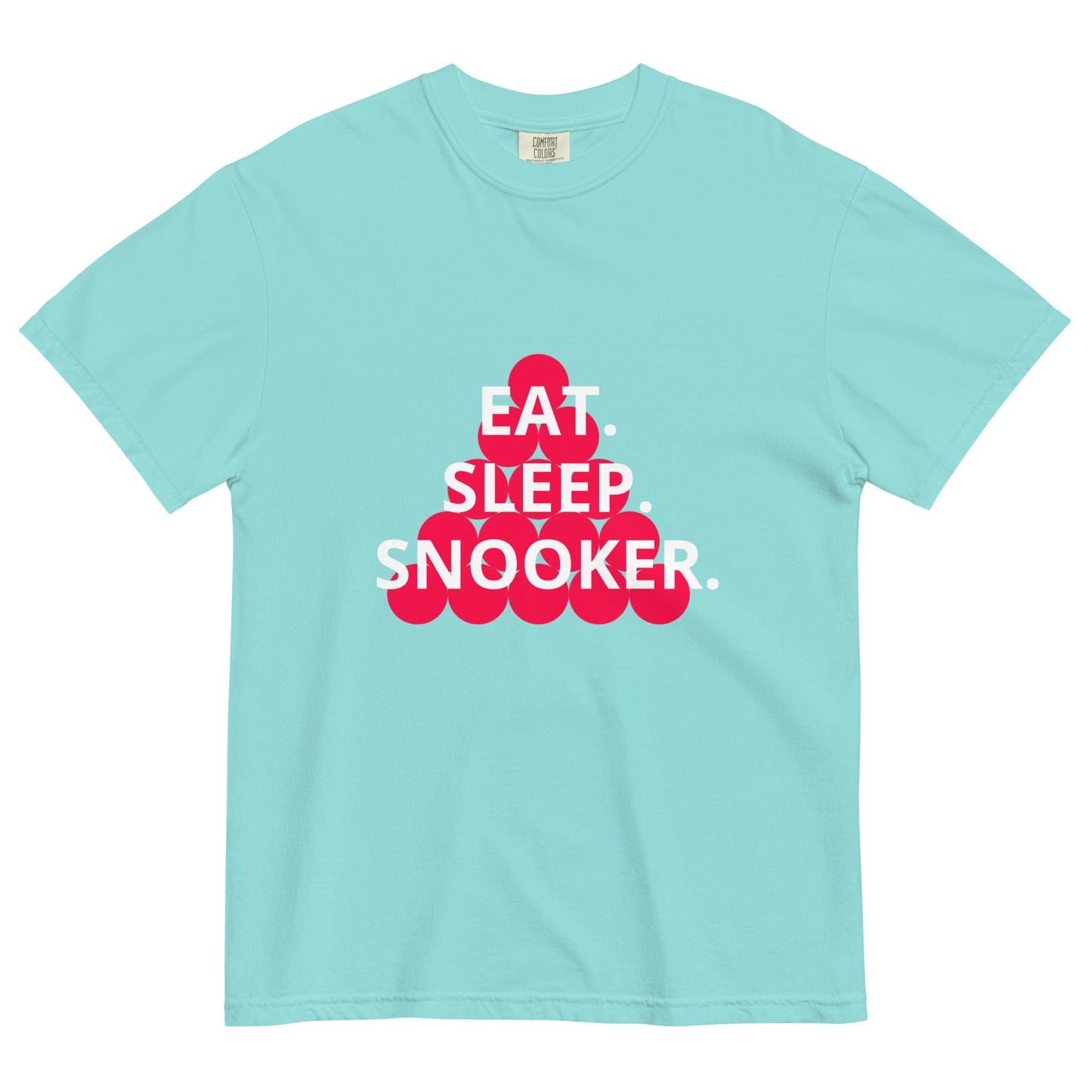 Eat. Sleep. Snooker. Unisex garment-dyed heavyweight t-shirt