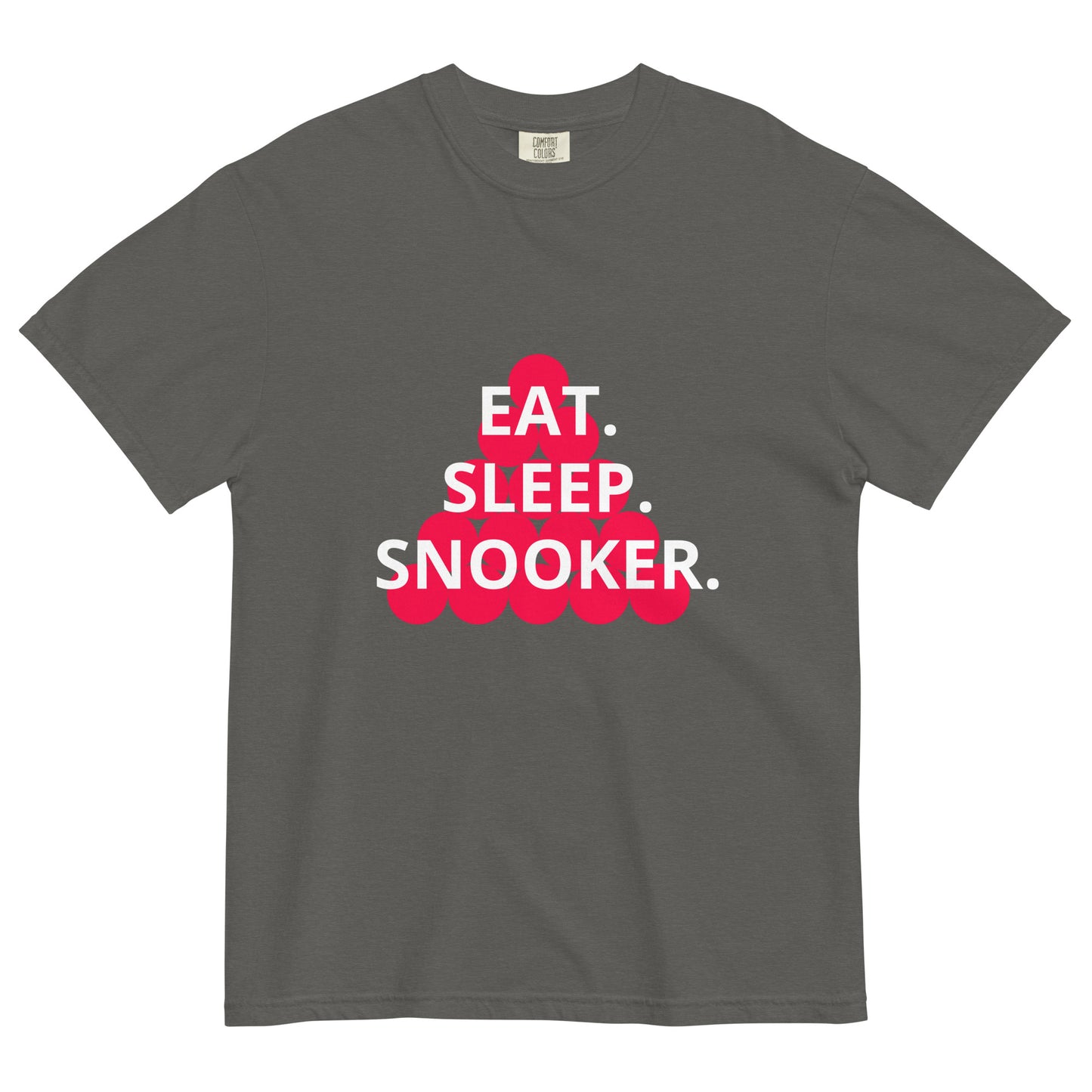 Eat. Sleep. Snooker. Unisex garment-dyed heavyweight t-shirt
