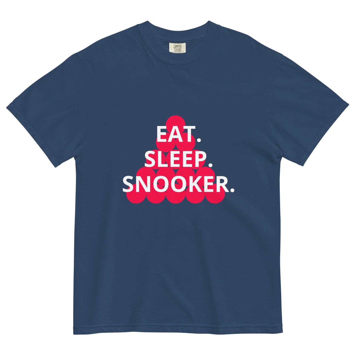 Eat. Sleep. Snooker. Unisex garment-dyed heavyweight t-shirt