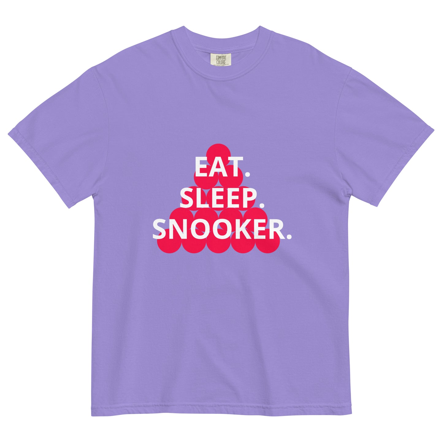 Eat. Sleep. Snooker. Unisex garment-dyed heavyweight t-shirt