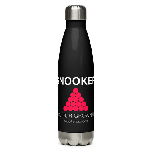 Snooker "Pool for Grown Ups" - Black stainless steel water bottle