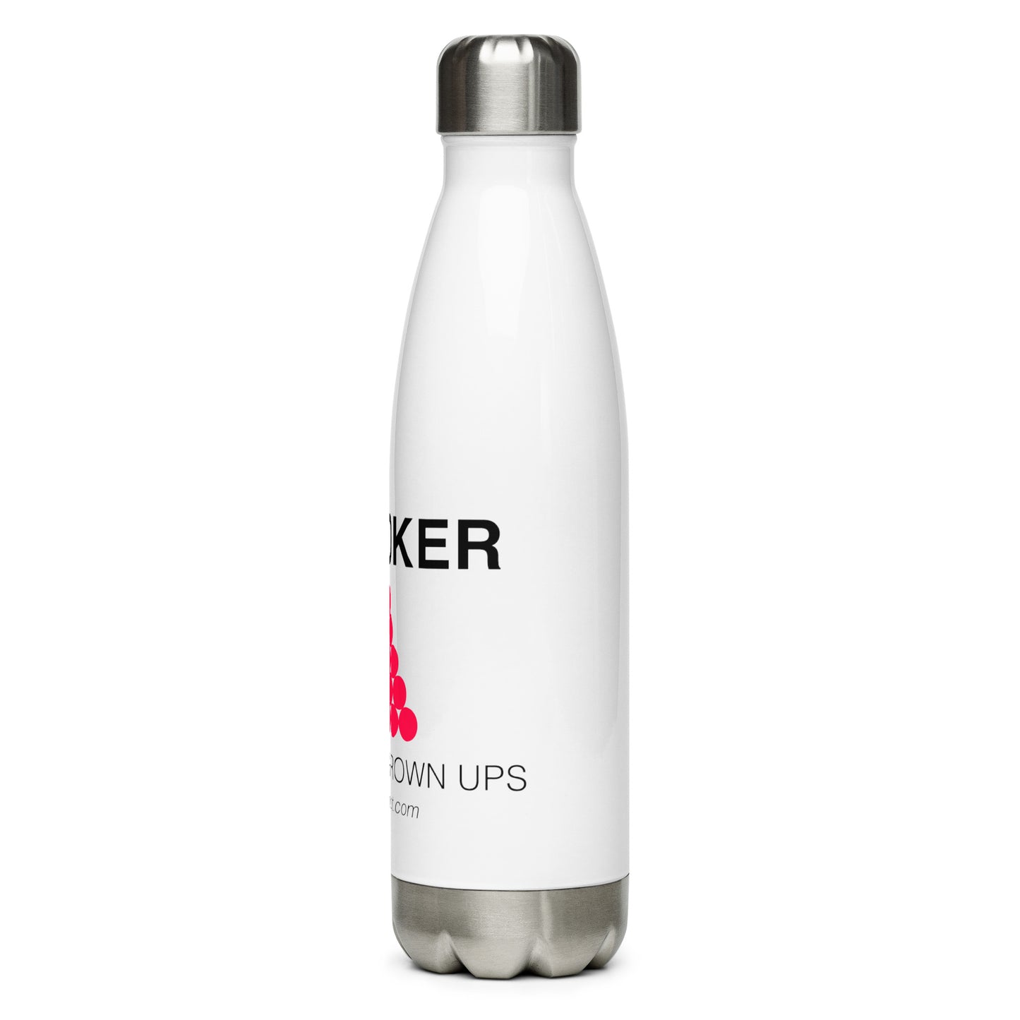 Snooker "Pool for Grown Ups" - White stainless steel water bottle